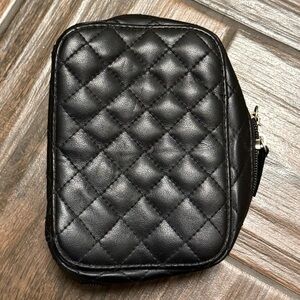 Trish McEvoy Black Quilted Makeup Planner Pouch
